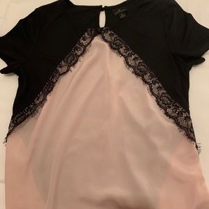 Blush pink and black